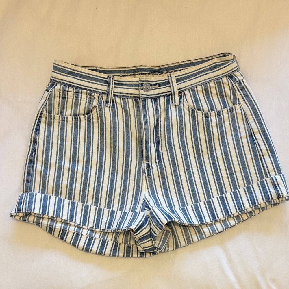 American Eagle Outfitters Striped Jean Shorts